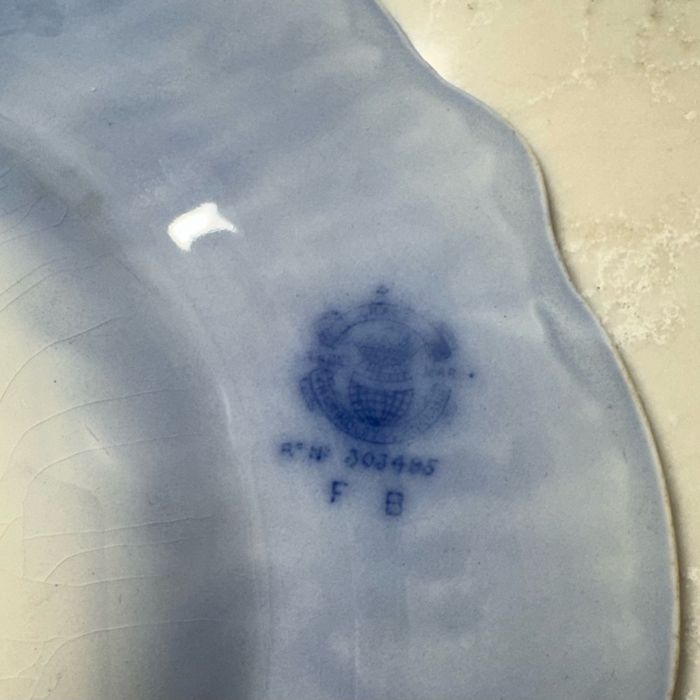 Vintage 9” Grace (Flow Blue) Luncheon Plate By Grindley - Picture 3 of 7